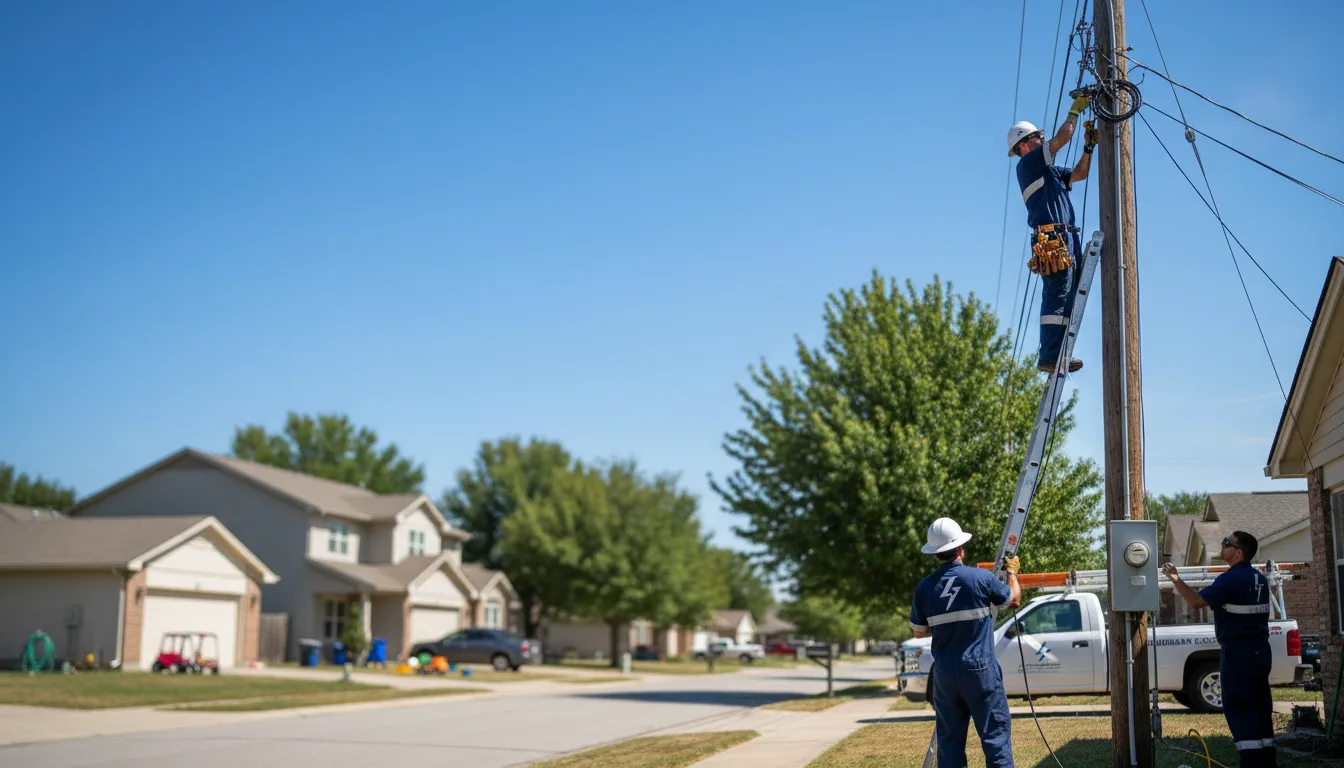 Residential electrician providing installation services in Conception, MO
